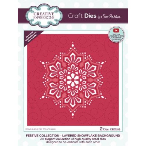 Layered Snowflake Background  - Festive Collection ced3215
